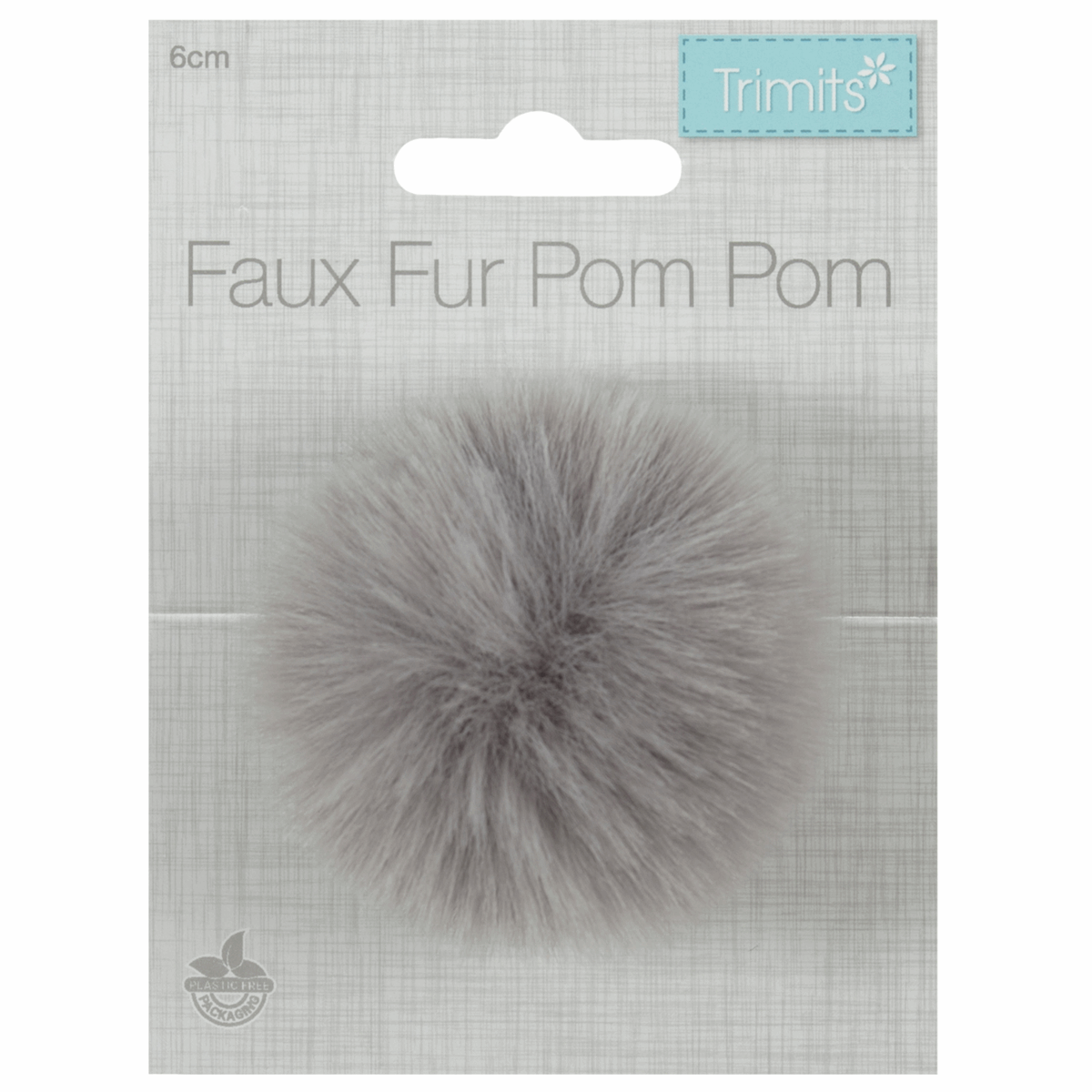 FAUX FUR POM POM - 1 PIECE - 6cm MINK