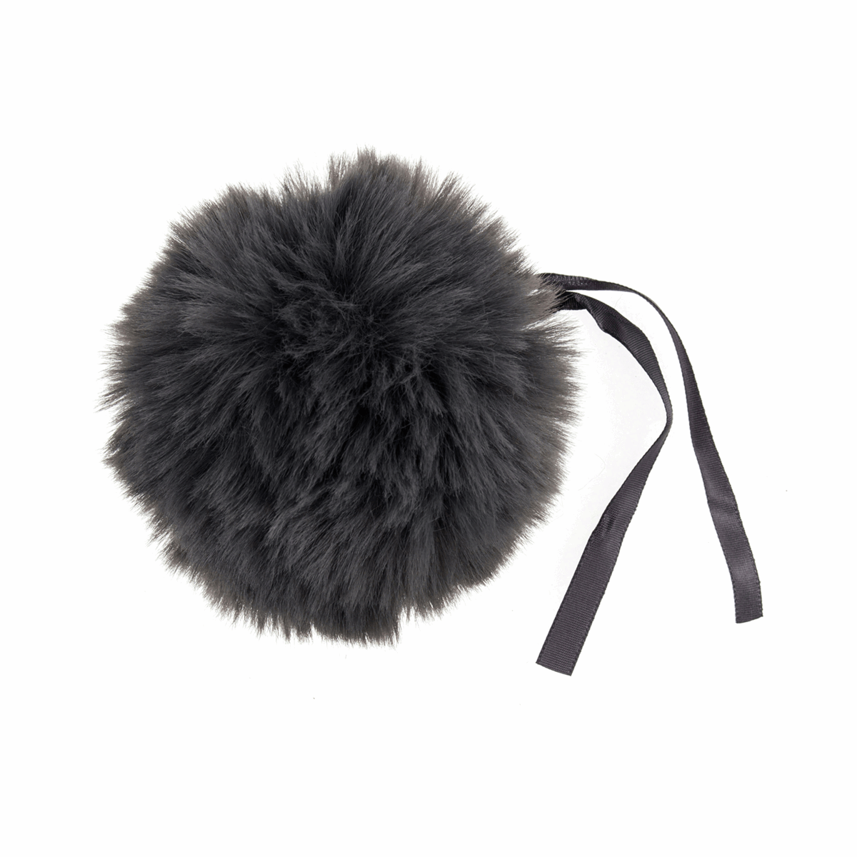 FAUX FUR POM POM - 1 Piece - 11cm GREY