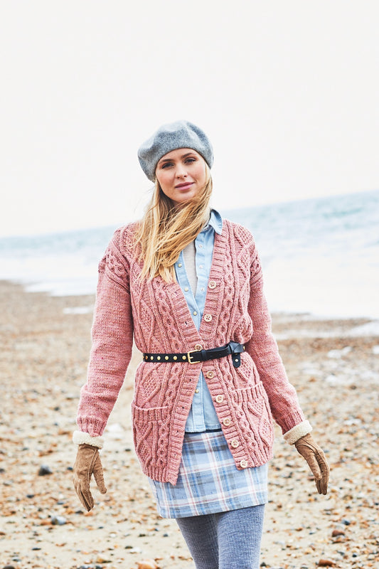 Knitting Pattern 9872 - Cardigans in Highland Heathers Aran