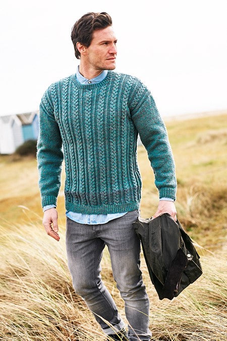 Knitting Pattern 9875 - Highland Heathers Aran Sweaters