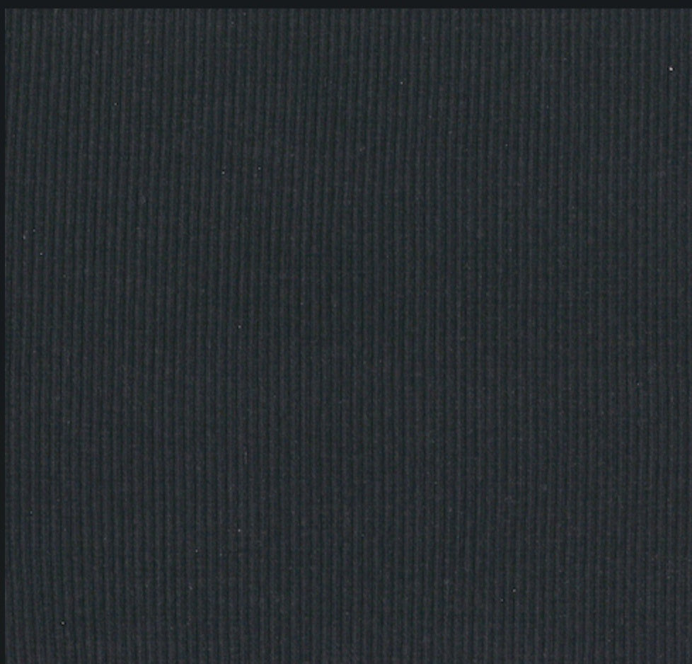 BLACK 2 x 2 TUBULAR RIBBING