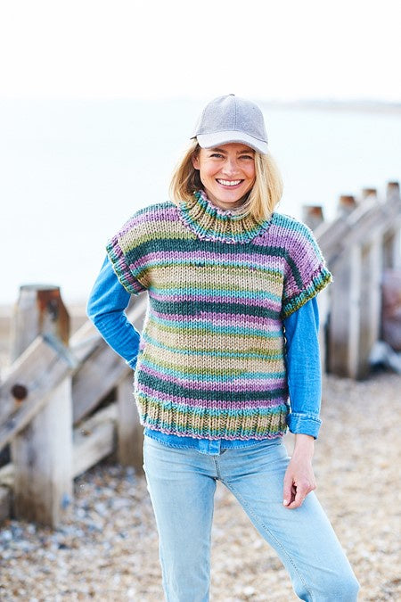 Knitting Pattern 9959 - Tank Tops in Merry Go Round XL Chunky
