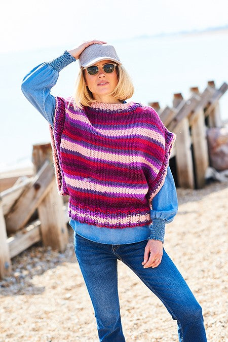 Knitting Pattern 9959 - Tank Tops in Merry Go Round XL Chunky