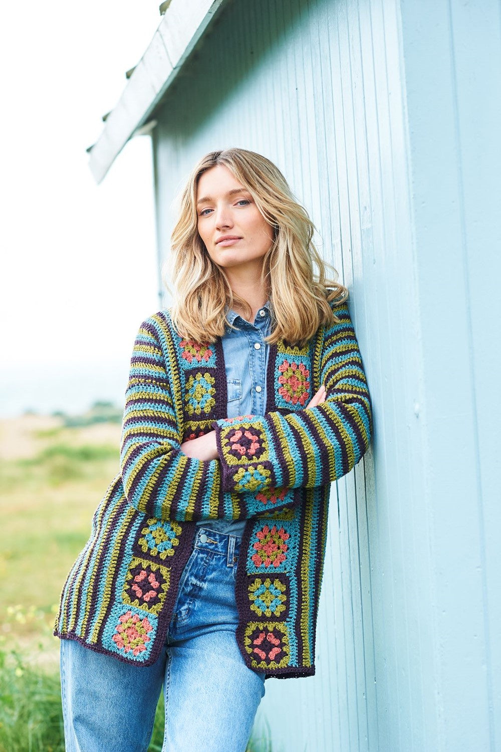 Crochet Pattern 9966 - Granny Motif Cardigans in Recreate DK