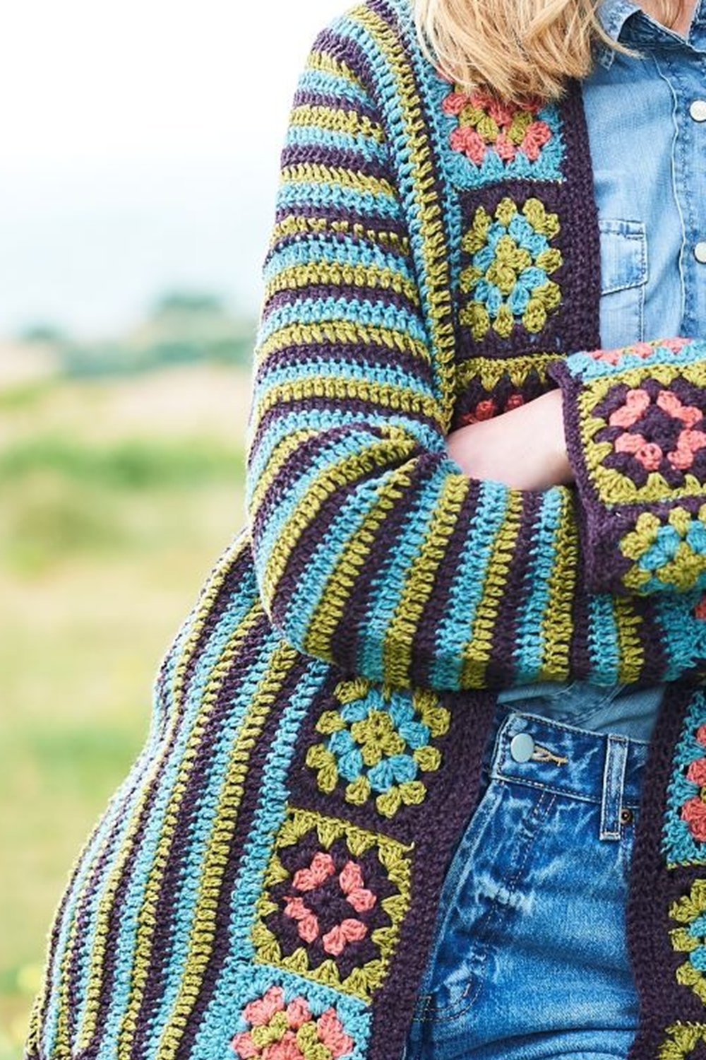 Crochet Pattern 9966 - Granny Motif Cardigans in Recreate DK