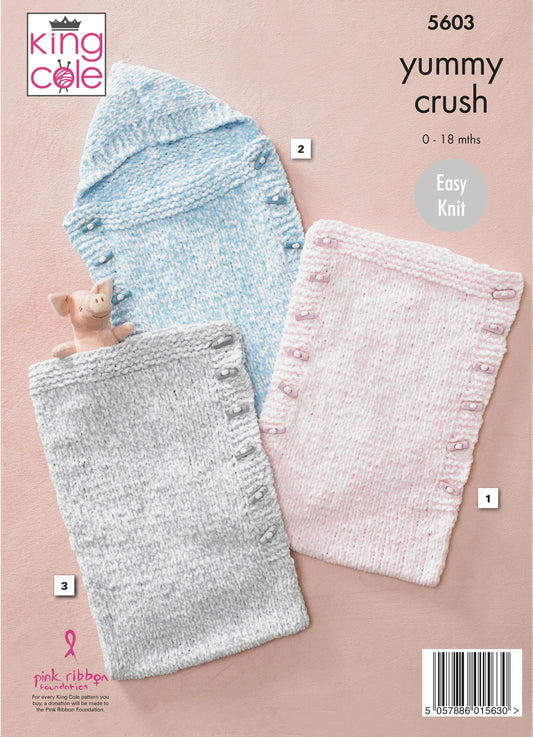 Knitting Pattern 5603 - Baby Sleeping Bag in Yummy Chunky