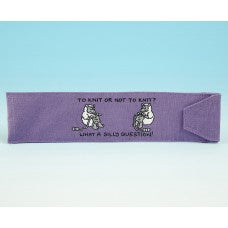 JUTE KNITTING NEEDLE HOLDER - To Knit or not to knit? What a silly question! - 4 Colours available
