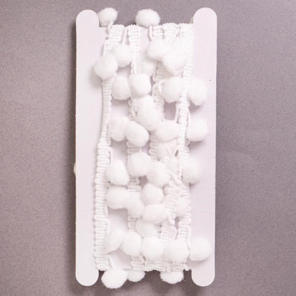 POMPOM TRIM - 2M WHITE