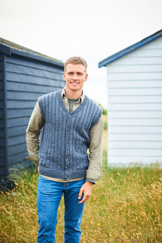 Knitting Pattern 9953 - Mens Tank Top & Waistcoat in Recreate DK
