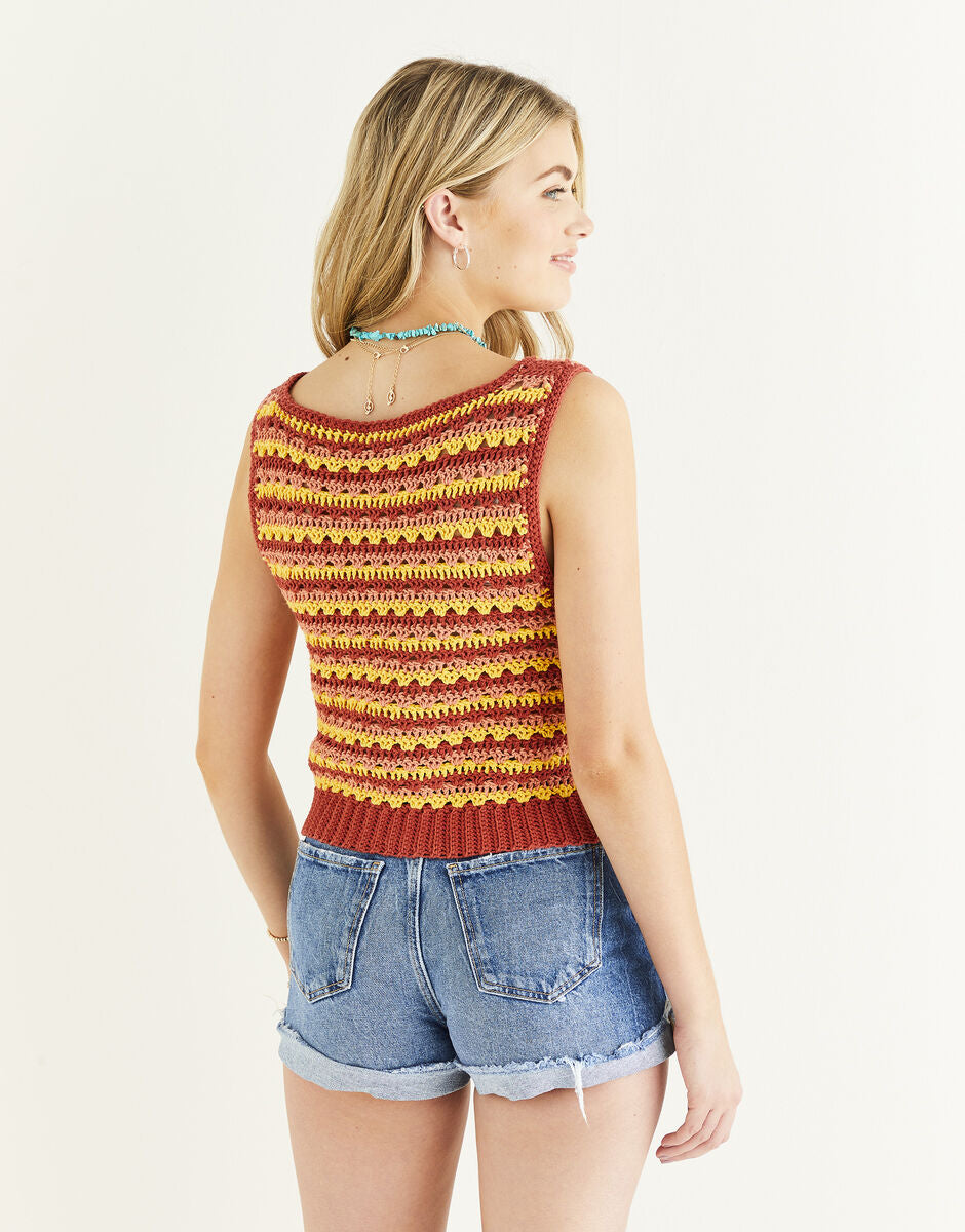 Crochet Pattern 10526 - GLAMPSITE VEST IN STORIES DK