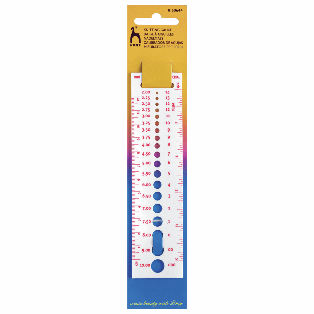 KNITTING NEEDLE GAUGE