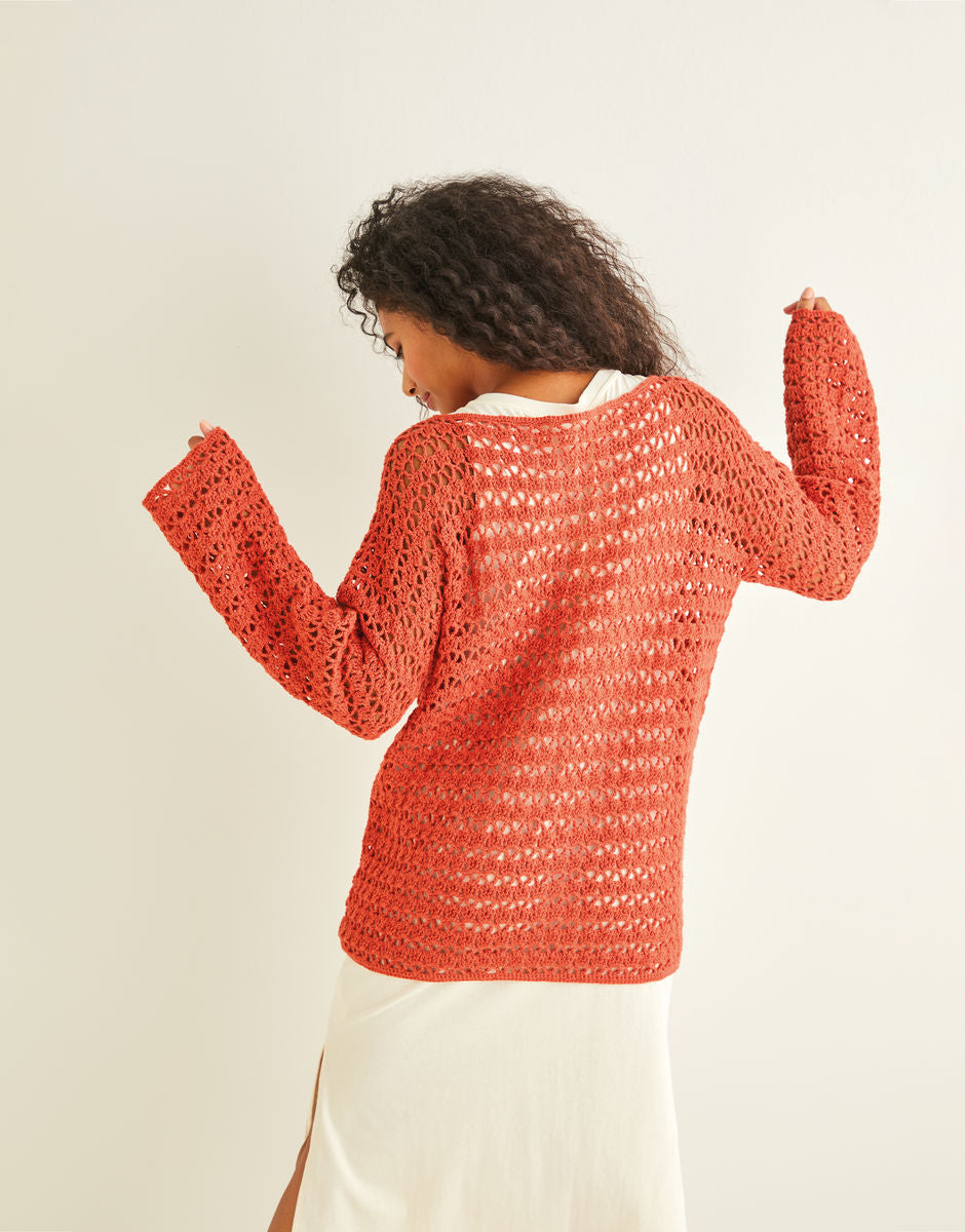 PATTERN 10244 - BOAT NECK CROCHET TUNIC - COUNTRY CLASSIC 4 PLY