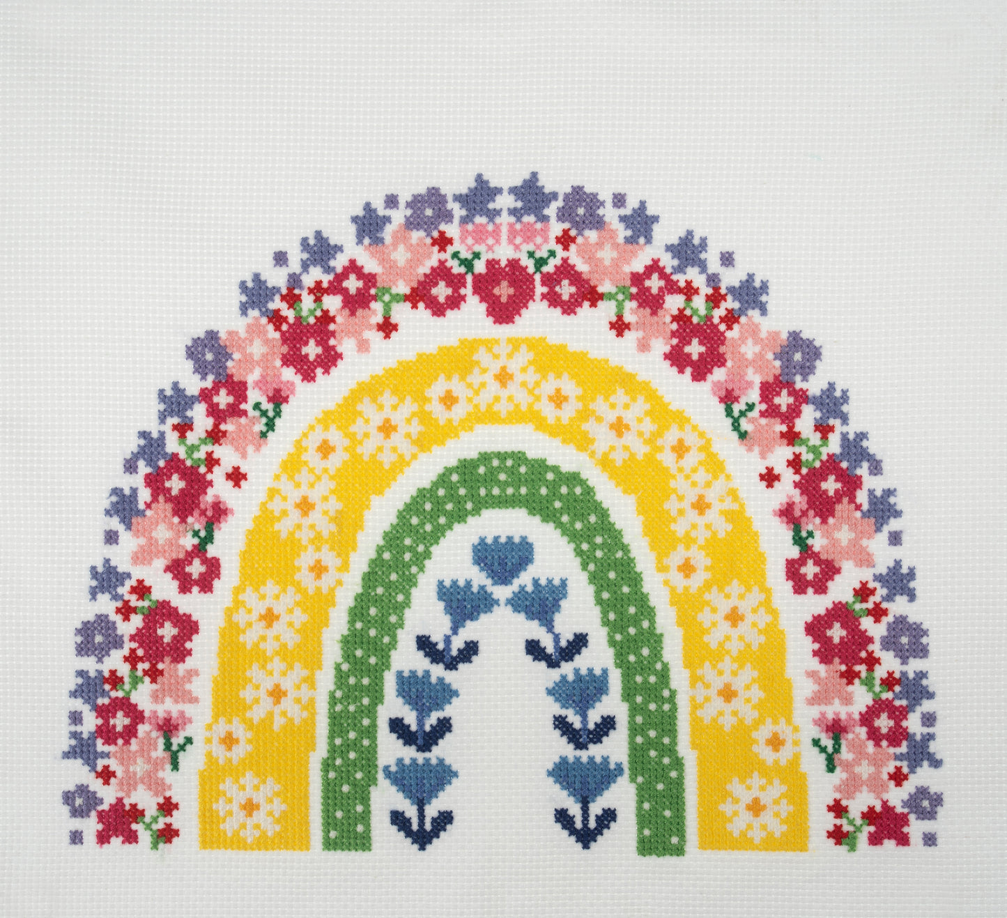 COUNTED CROSS STITCH KIT - RAINBOW - LARGE