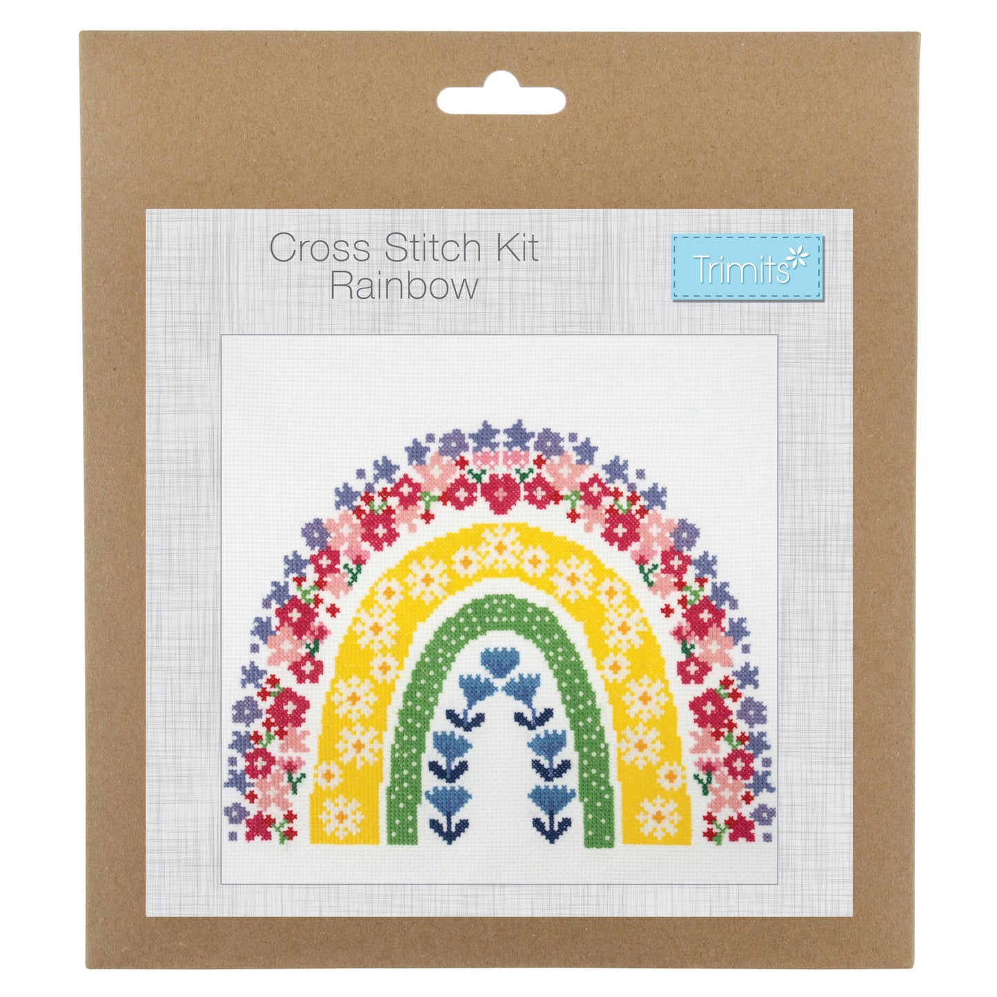 COUNTED CROSS STITCH KIT - RAINBOW - LARGE