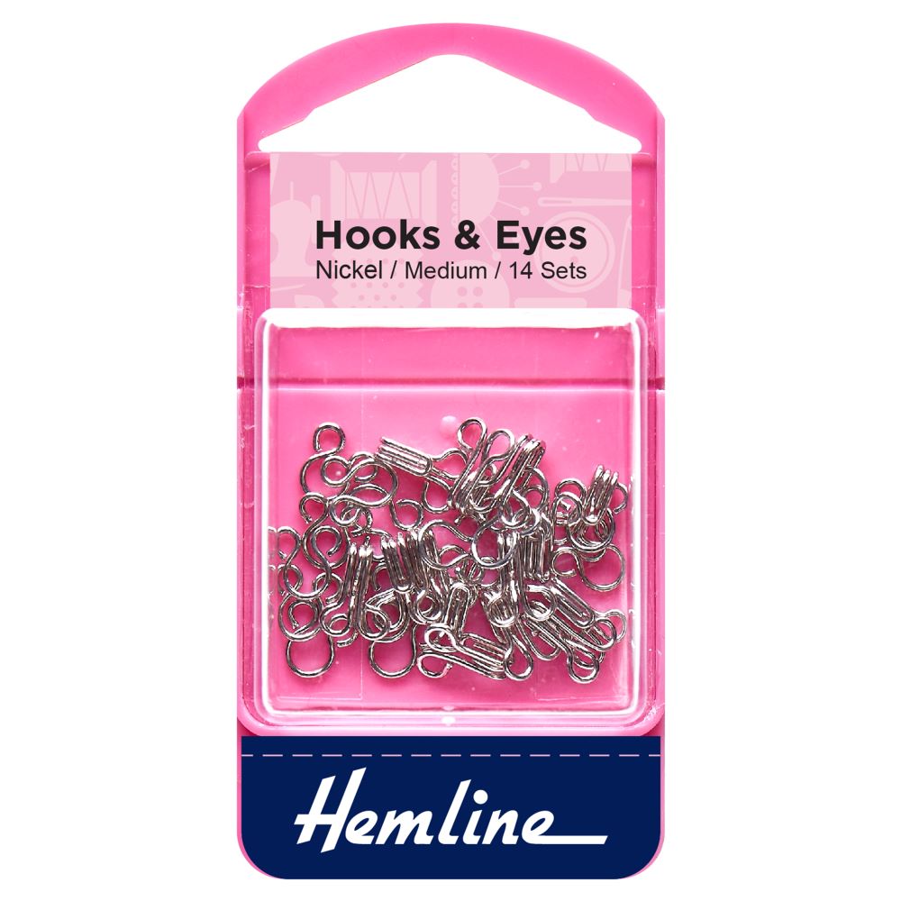 HOOKS & EYES - Size 2 - 2 Colours available
