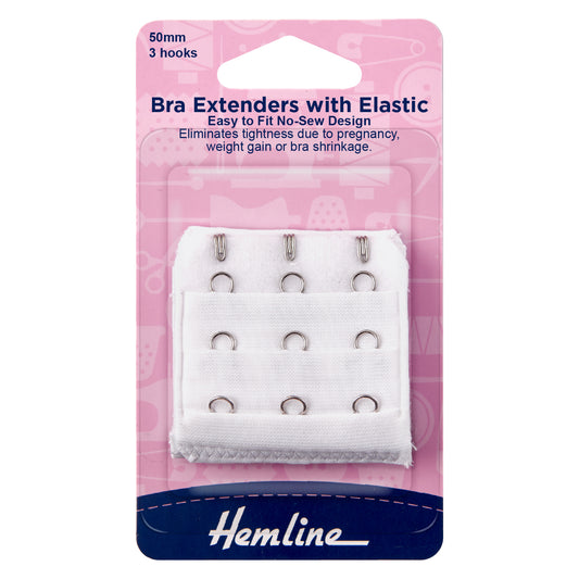 Bra Extenders with Elastic - 50mm - 3 Colours