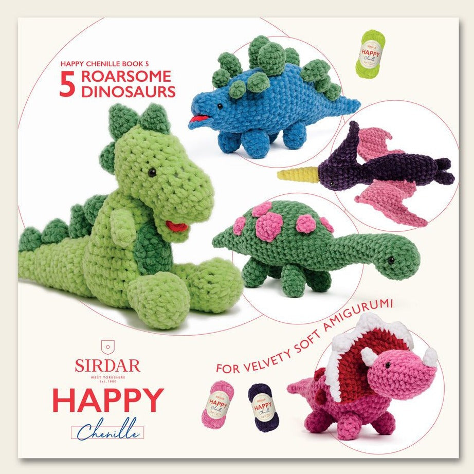 HAPPY CHENILLE- ROARSOME DINOSAURS - Pattern Book 5