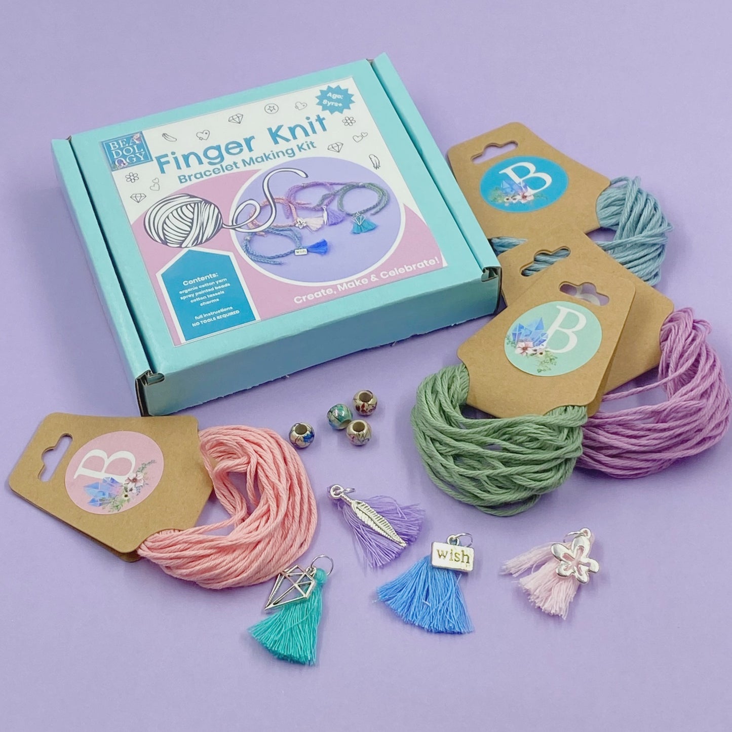 Finger Knitting Bracelet Making Craft Kit for Children