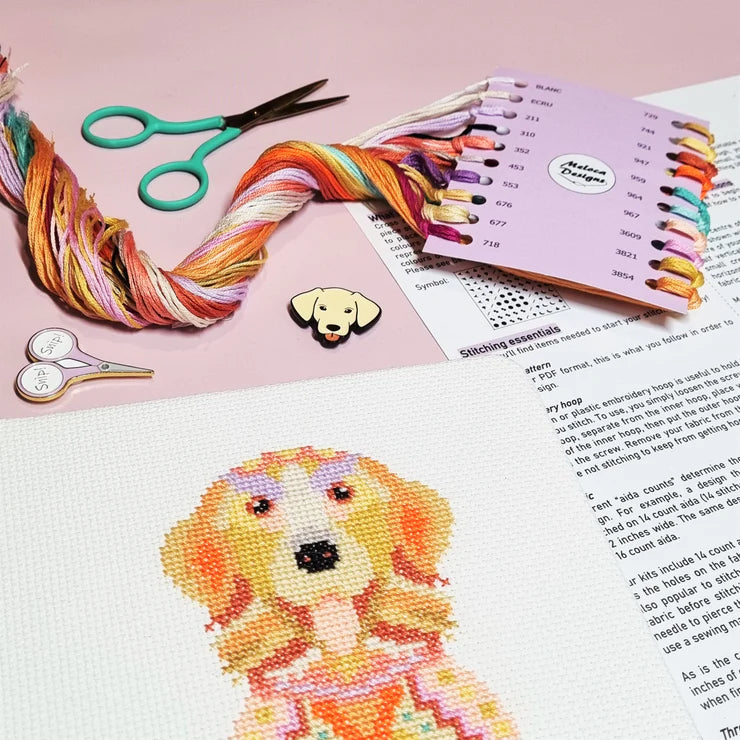 CROSS STITCH KIT - MANDALA DOG