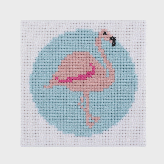 Mini Cross Stitch  - FLAMINGO