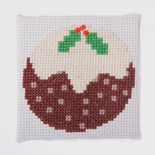 Mini Cross Stitch  - XMAS PUDDING