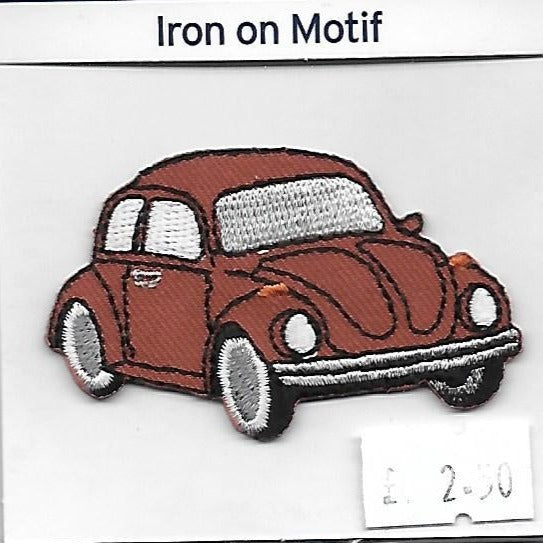CAR - IRON ON MOTIF - RED