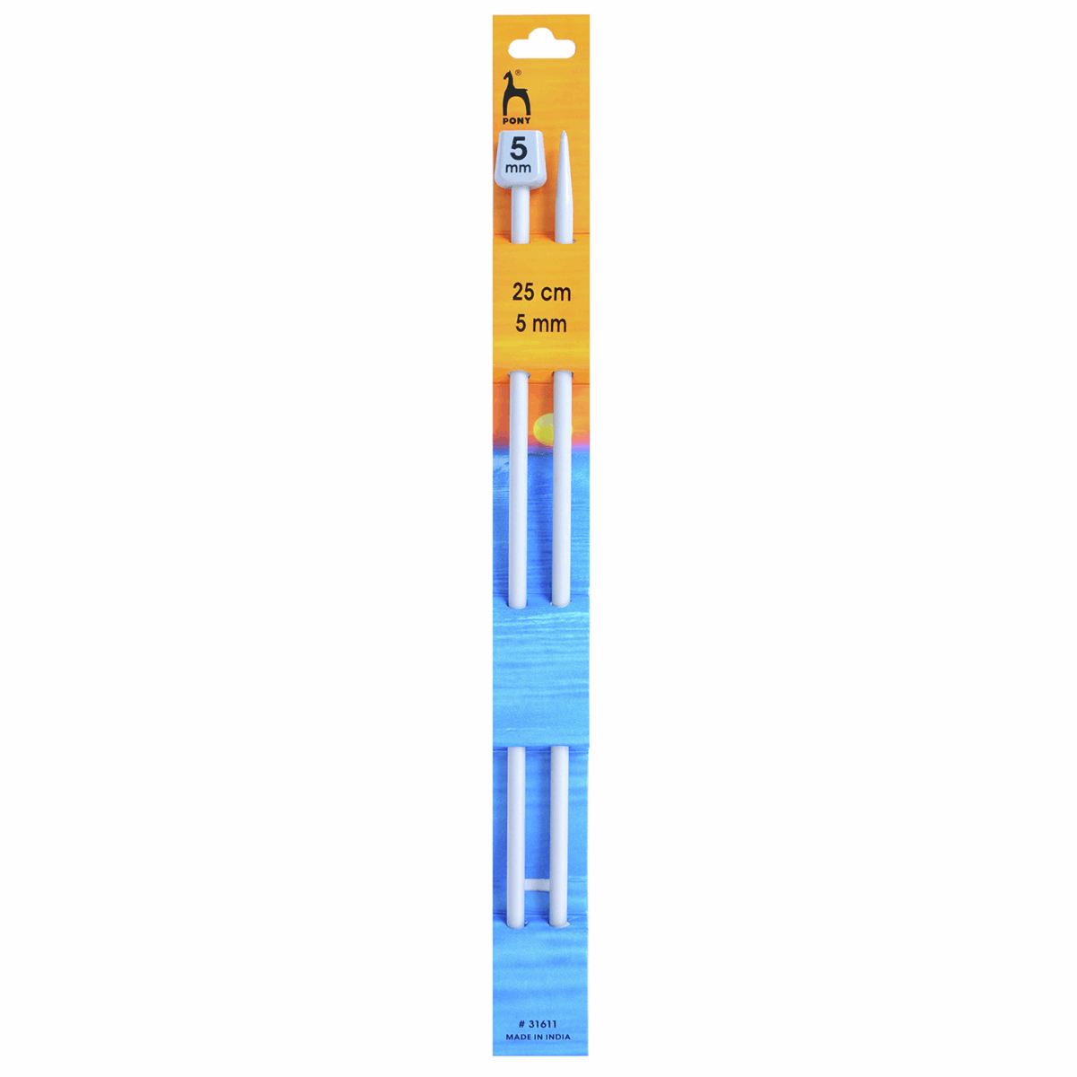 KNITTING NEEDLES - SINGLE-ENDED - CLASSIC 25cm Long