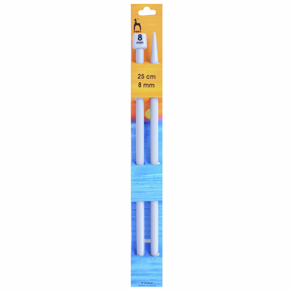 KNITTING NEEDLES - SINGLE-ENDED - CLASSIC 25cm Long