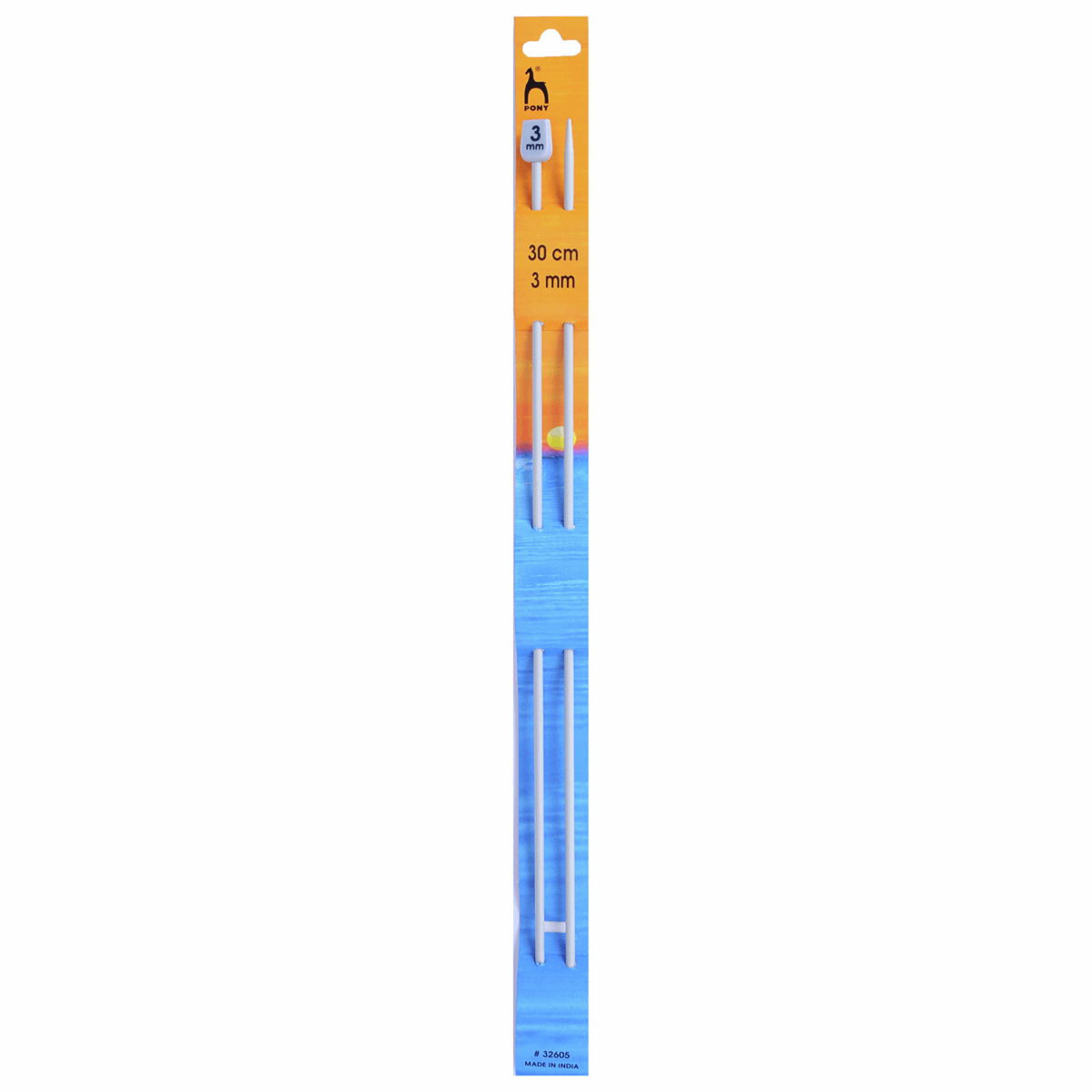 KNITTING NEEDLES - SINGLE-ENDED - CLASSIC 30cm Long