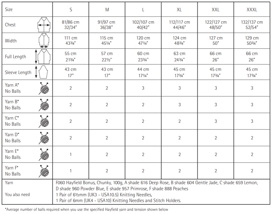 PDF - Knitting Pattern 10601 - PATCHWORK FUNNEL NECK SWEATER IN HAYFIELD BONUS CHUNKY
