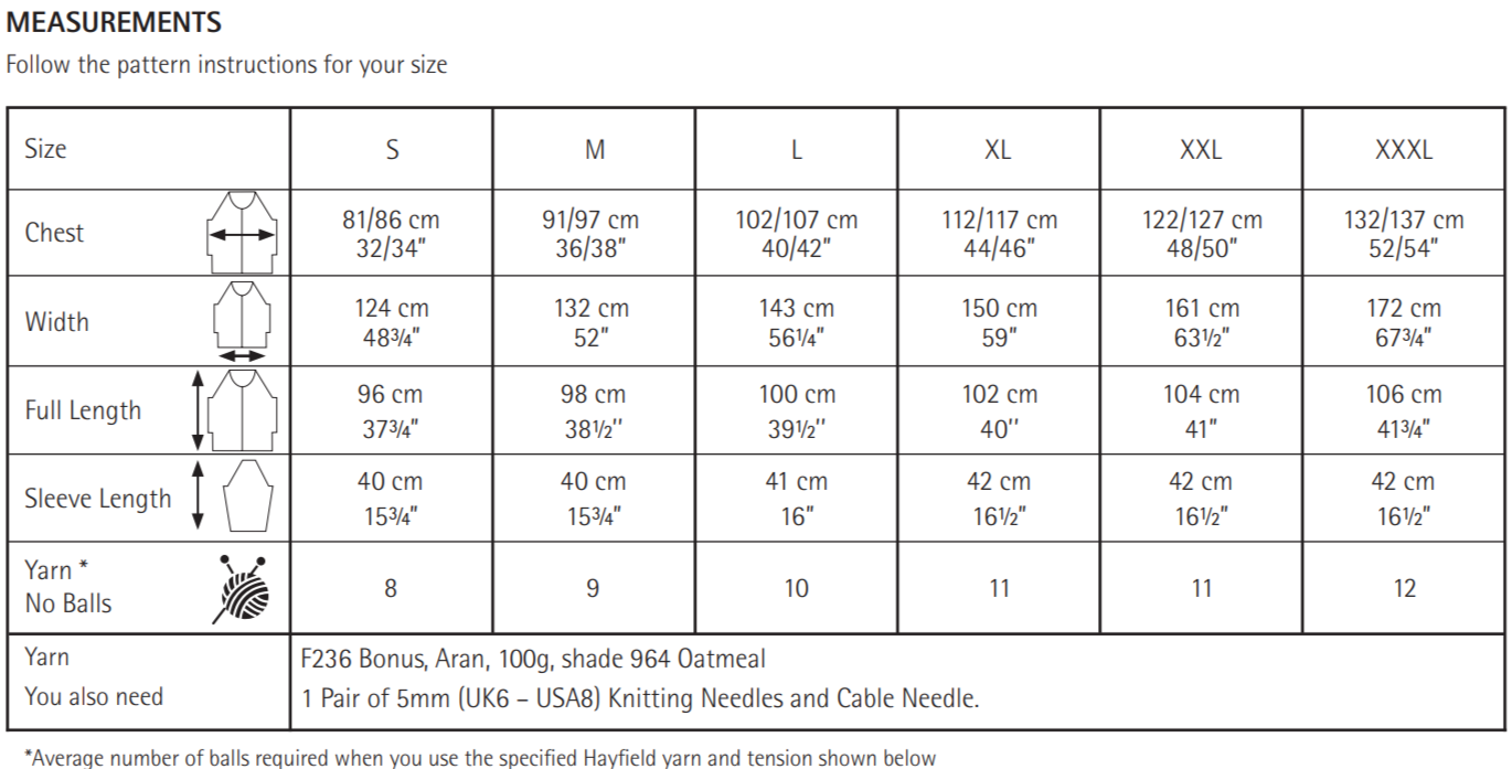 PDF - Knitting Pattern 10606 - LONGLINE EDGE TO EDGE CARDIGAN IN HAYFIELD BONUS ARAN