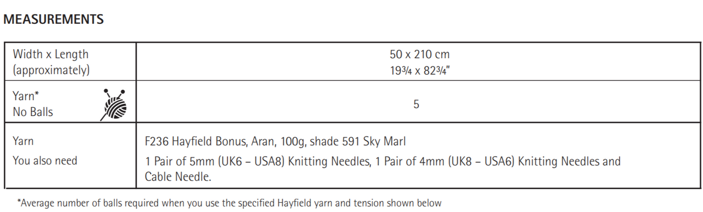 PDF - Knitting Pattern 10613 - TASSELLED SHAWL IN HAYFIELD BONUS ARAN
