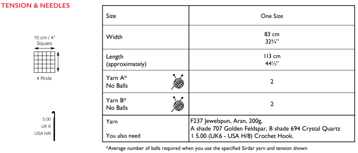 PDF - Crochet Pattern 10144 - CROCHET GRANNY SQUARE BLANKET IN SIRDAR JEWELSPUN