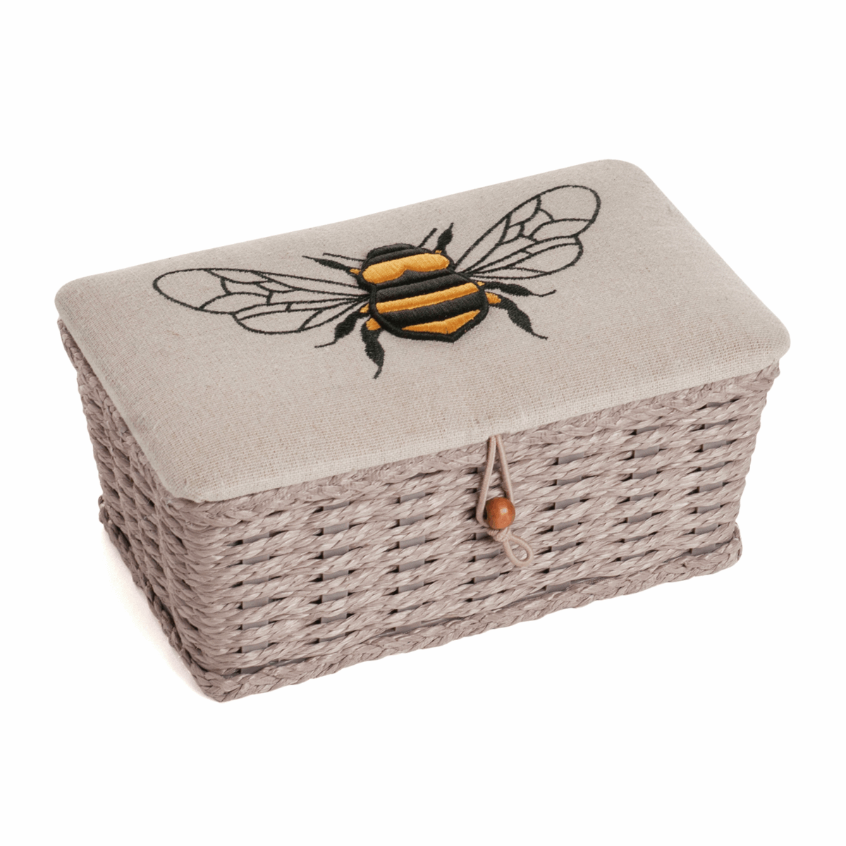 SEWING BOX - WOVEN BASKET- LINEN BEE