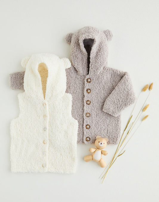 Knitting Pattern 5395 - HOODED GILET & CARDIGAN IN SNUGGLY SNOWFLAKE CHUNKY