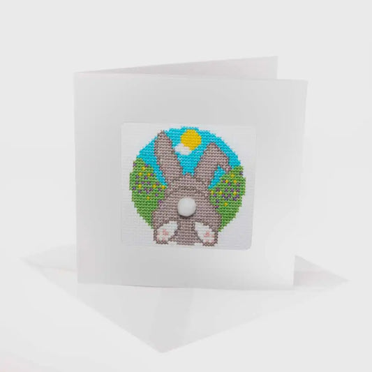 Mini Cross Stitch - CARD KIT (With Envelope) - BUNNY