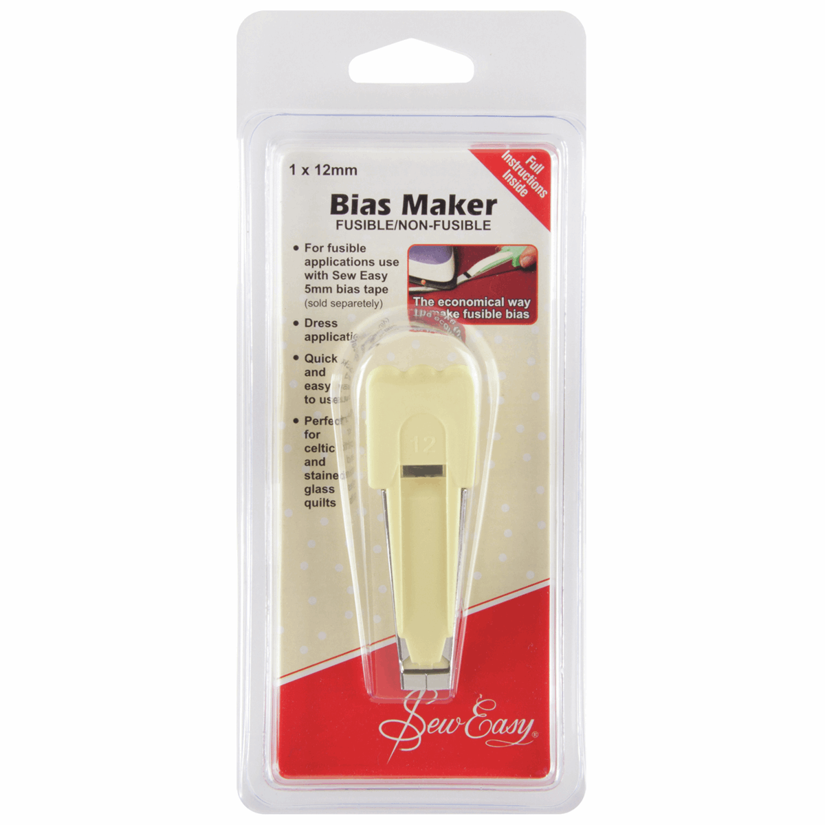 FUSIBLE BIAS TAPE MAKER 12mm