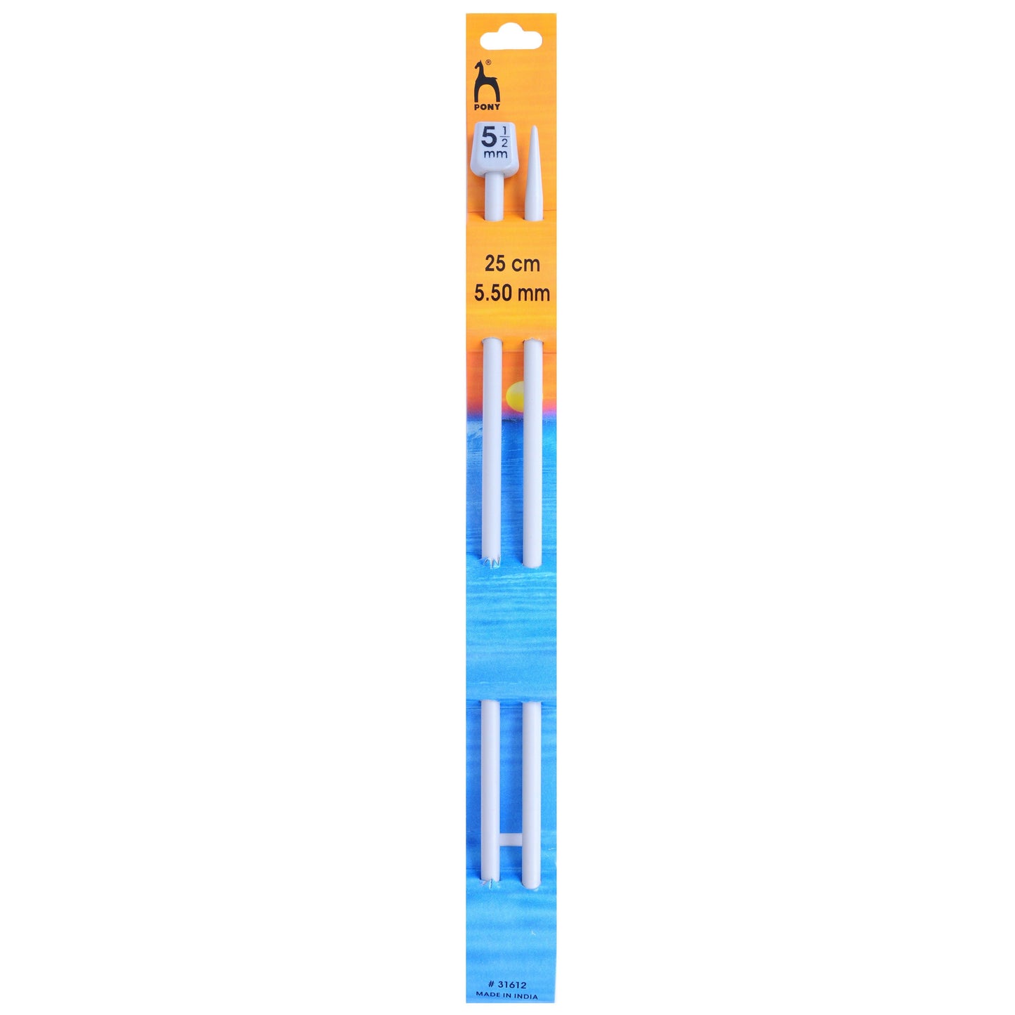 KNITTING NEEDLES - SINGLE-ENDED - CLASSIC 25cm Long