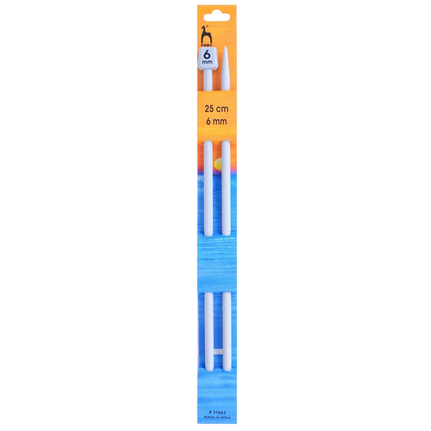 KNITTING NEEDLES - SINGLE-ENDED - CLASSIC 25cm Long