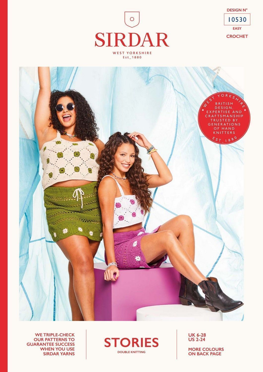 PDF - Crochet Pattern 10530 - FLOWER POWER TWO-PIECE IN STORIES DK