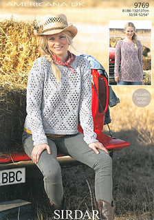 Knitting Pattern 9769 - Sweaters in Americana DK