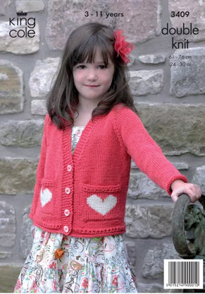 Knitting Pattern 3409 - Sweater & Cardigan in DK