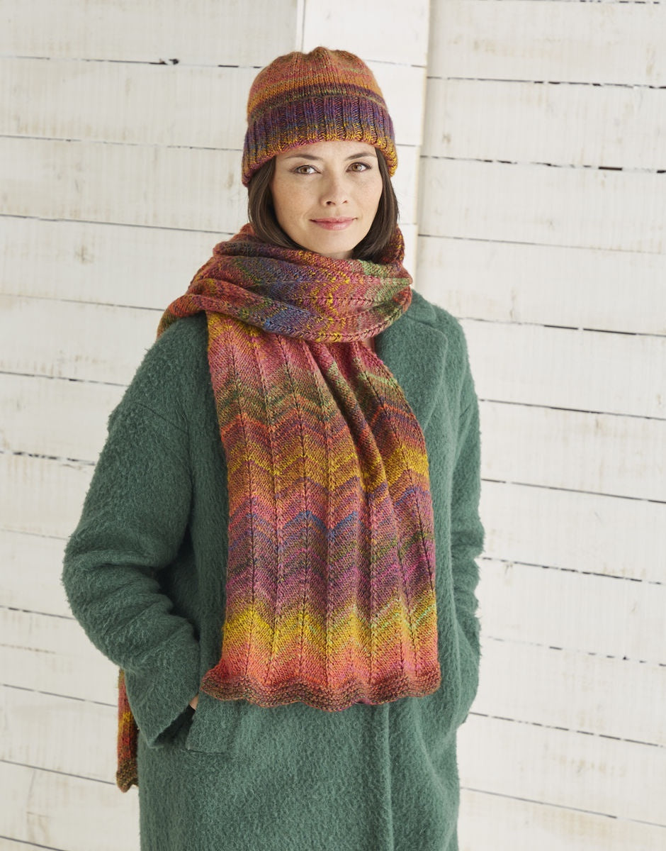 Knitting Pattern 10027 - SCARF & HAT IN SIRDAR JEWELSPUN ARAN