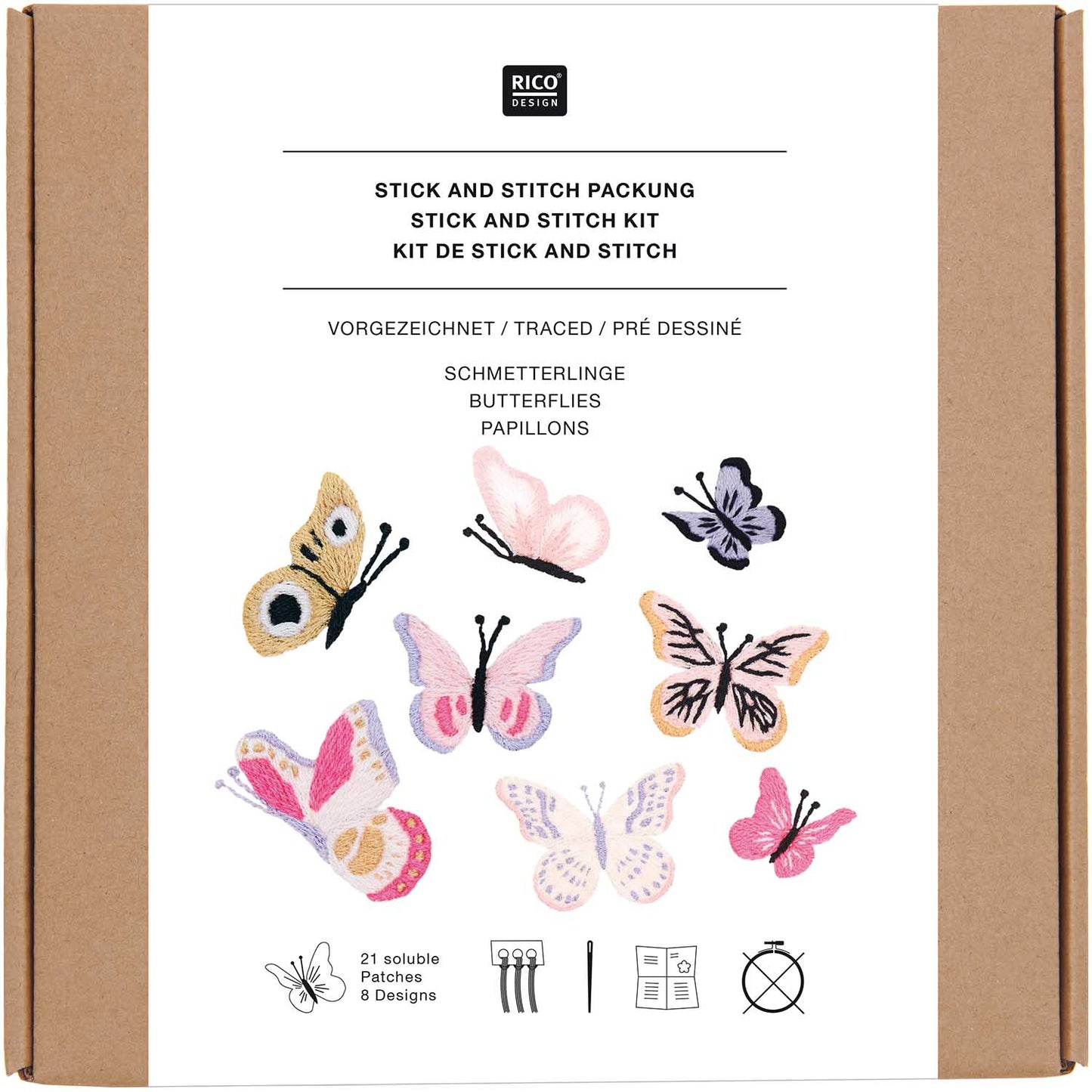 Stick & Stitch Kit - Butteflies