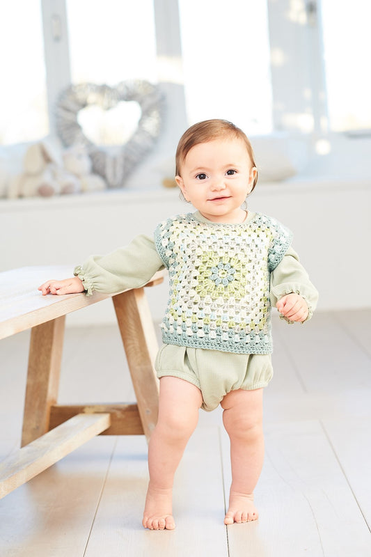 Crochet Pattern 10065 - Crochet Tops & Blankets in Bambino Prints DK and Bambino DK