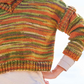 Knitting Pattern 10093 - Poncho and Sweater in For the Love of Stripes Chunky