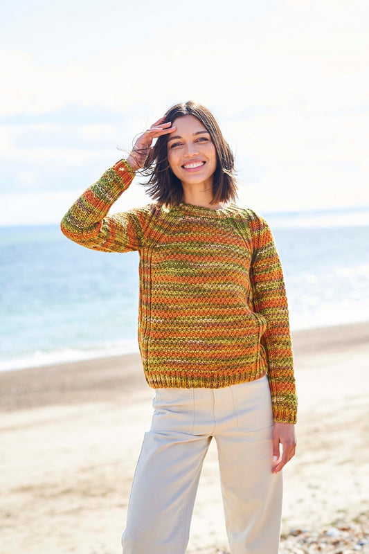 Knitting Pattern 10095 - Sweaters in For the Love of Stripes Chunky