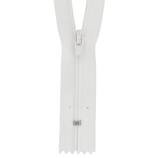 Nylon Dress & Skirt Zip - WHITE (Col 501) - Various Sizes