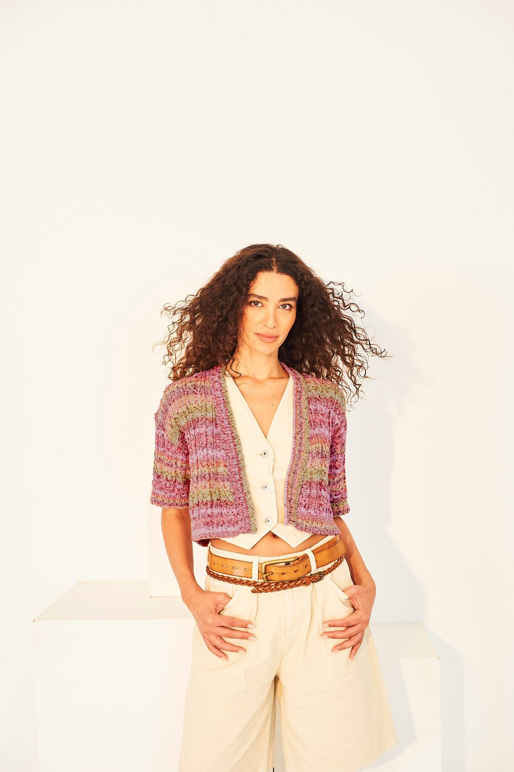 Knitting Pattern 10129 - Cardigans in Colour Burst DK