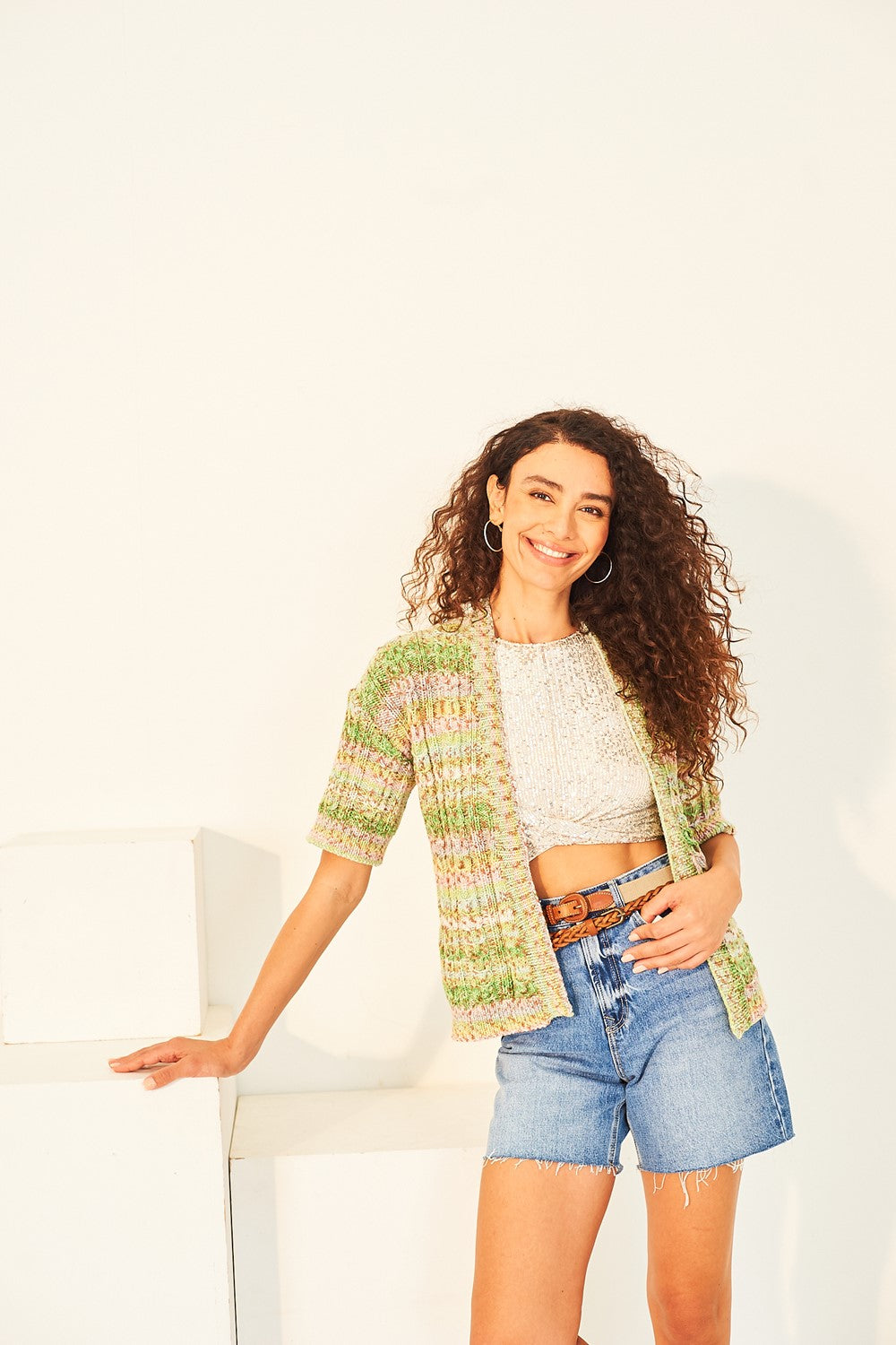 Knitting Pattern 10129 - Cardigans in Colour Burst DK